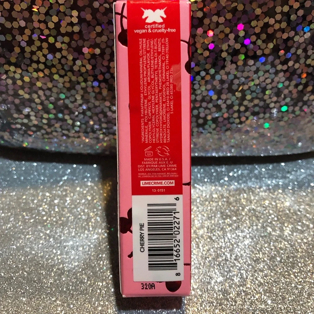 BNIB! Lime Crime Wet Cherry Lip Gloss in Cherry Pie